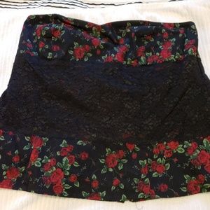 Strapless torrid top